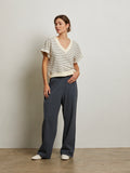 Briggs Terry Short Sleeve Sweatshirt in Night Stripe
