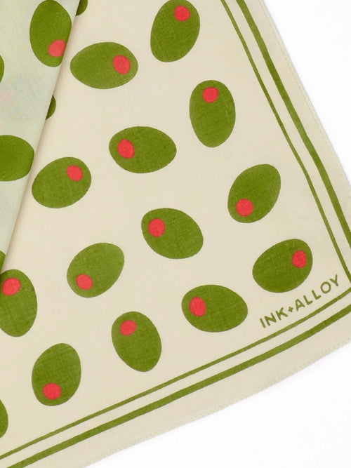 Carson Olive Print Scarf