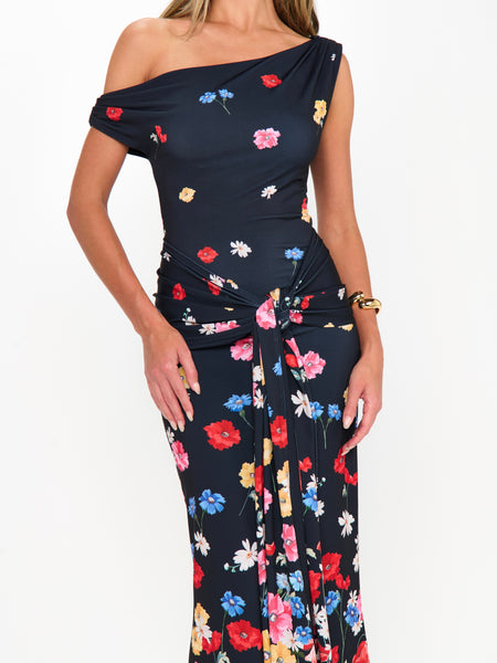 Winona Wrap Maxi Dress in Falling Floral