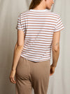 Everett Boxy Crewneck Tee in Mocha Stripe