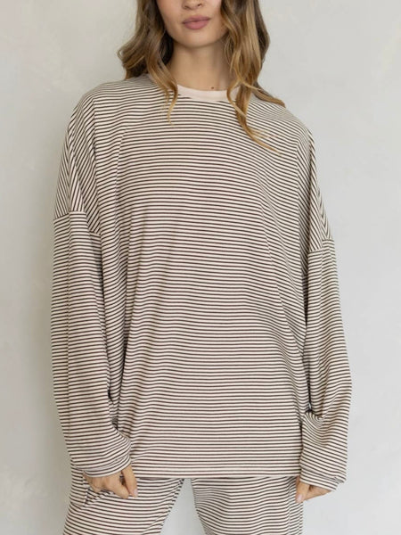 Levi Top in Brown Stripe