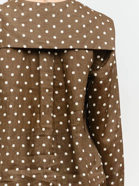 On The Spot Blouse in Brown