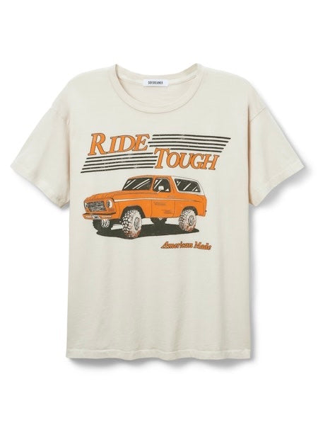 Beach Boys Surf Patrol Boyfriend Tee in Dirty White