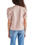 Jane Faux Leather Top in Rose