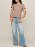 Junie Slub Tee Shirt in Heather Ash