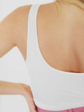 Either Way Ribbed Tank in White