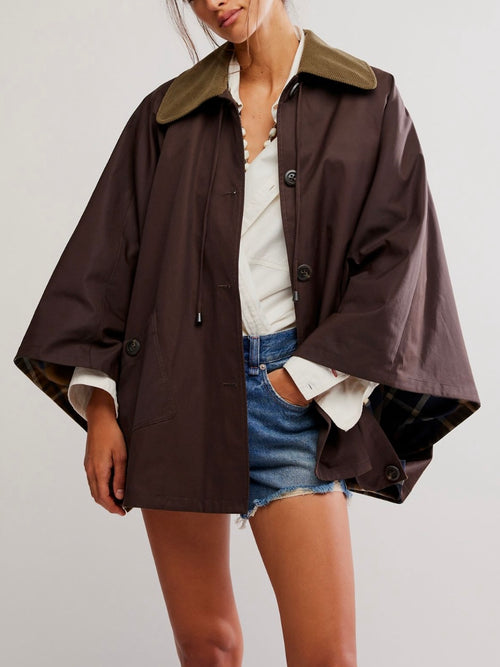 Bailey Cape in Italian Mocha