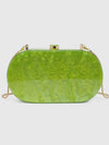 Retro Acrylic Evening Bag in Citron