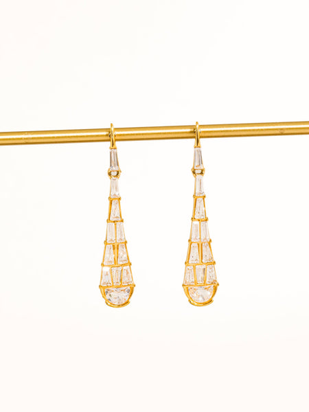 Ronze CZ Serpent Earrings