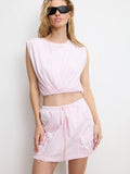 Cotton Muscle Tee in Bubblegum