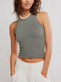 So Soft Seamless Stripe Tank in Black & White