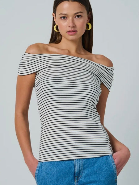 Show Your Stripes Top in Black & White