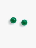 Le Bead Stud Earrings in Emerald
