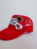 KC Tailgate Captain Trucker Hat in Red