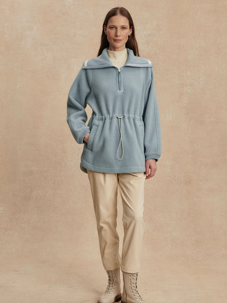 Ashby Half Zip Fleece in Ashley Blue