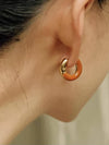 Odessa Enamel Hoops in Orange