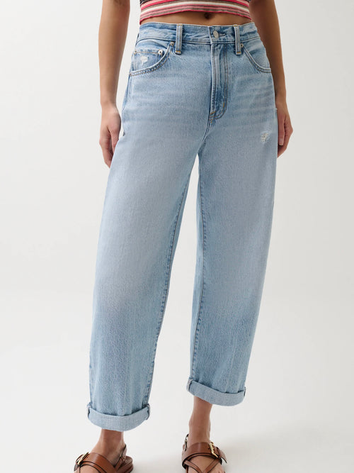 Donny Rolled Hem Boyfriend Jean in Old Blues
