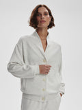 Celeste Button Through Sweat in Ivory Marl