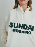 Sunday Morning Half Zip in Ivory