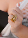 Verona Palm Leaf Ring