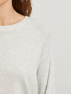 Cooper Waffle Raglan Crew in Ash