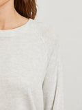 Cooper Waffle Raglan Crew in Ash