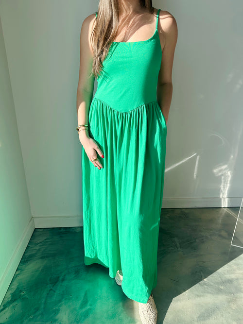 Drop Waist Dress in Shamrock