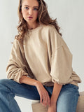 On The Go Sweatshirt in Taupe