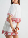 Shell Yes Top in White & Red