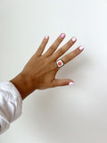 Quilt Square Porcelain Ring in Sunburst