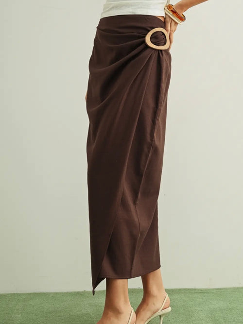 That's A Wrap Skirt in Brown