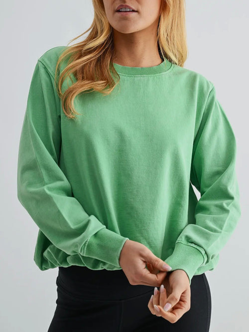Cozy In The Clouds Sweatshirt in Green