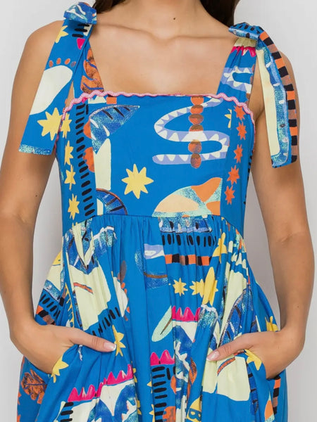 Best In Brazil Maxi Dress in Blue