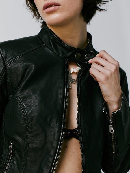 Max Vegan Moto Jacket in Black