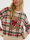 Cal Sweater in Teddy Bear Plaid