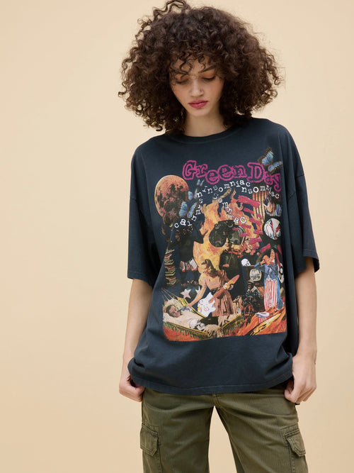 Green Day Insomniac One Size Tee in Vintage Black