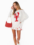 Woodsy Sweater in Lobster Knit