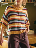 Maple Street Stripe Cardigan in Mustard