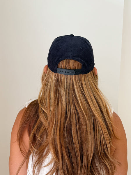 Lake Hallelujah Cord Hat in Navy