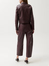 Eli Faux Leather Pant in Cabernet
