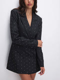 Crystal Exec Blazer Dress in Black