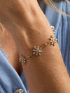 Baguette Snowflake Linear Bracelet