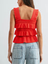Ruffle Rendezvous Blouse in Tomato