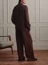 The Extra Wide Leg Pant 29.5 in Deep Mahogany