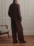 The Extra Wide Leg Pant 29.5 in Deep Mahogany
