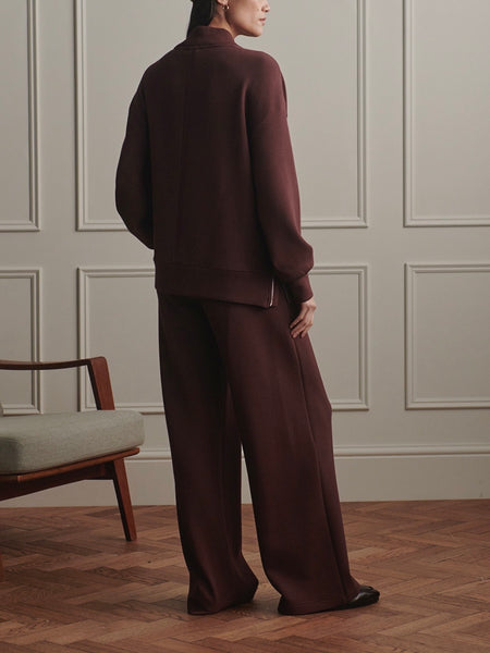 The Extra Wide Leg Pant 29.5 in Deep Mahogany