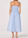 Lahela Dress in Blue Stripe