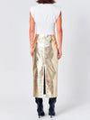 Foil My Plans Skirt in Gold