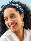 Danielle Ceramic Earring in Plaid Fish
