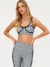 Olympia Top in Slate Gingham